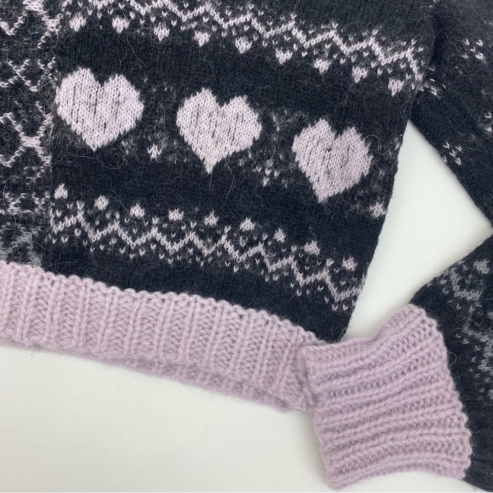 Free People Snow Globe Wool Alpaca Mock Neck Cropped Pullover Sweater: Onyx - Picture 14 of 16